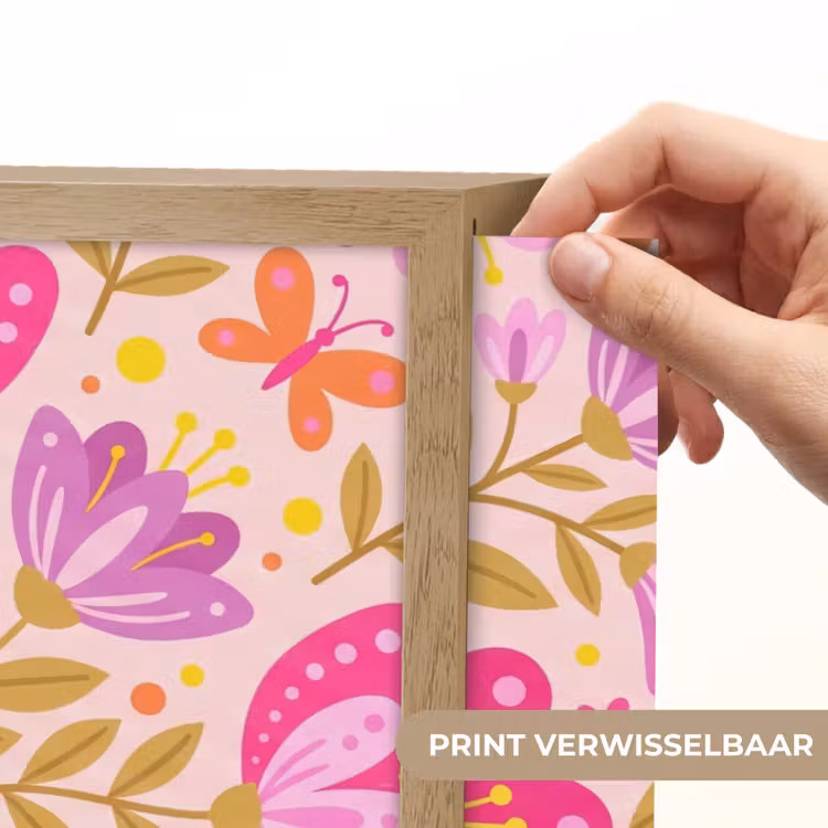 Lightbox - Wandlamp - Bloemen - Patroon - Natuur - Abstract - Roze — 5