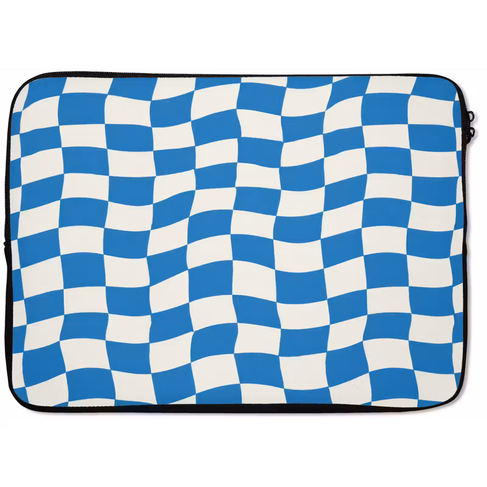 Laptophoes - Golvend - Patroon - Blauw — 1