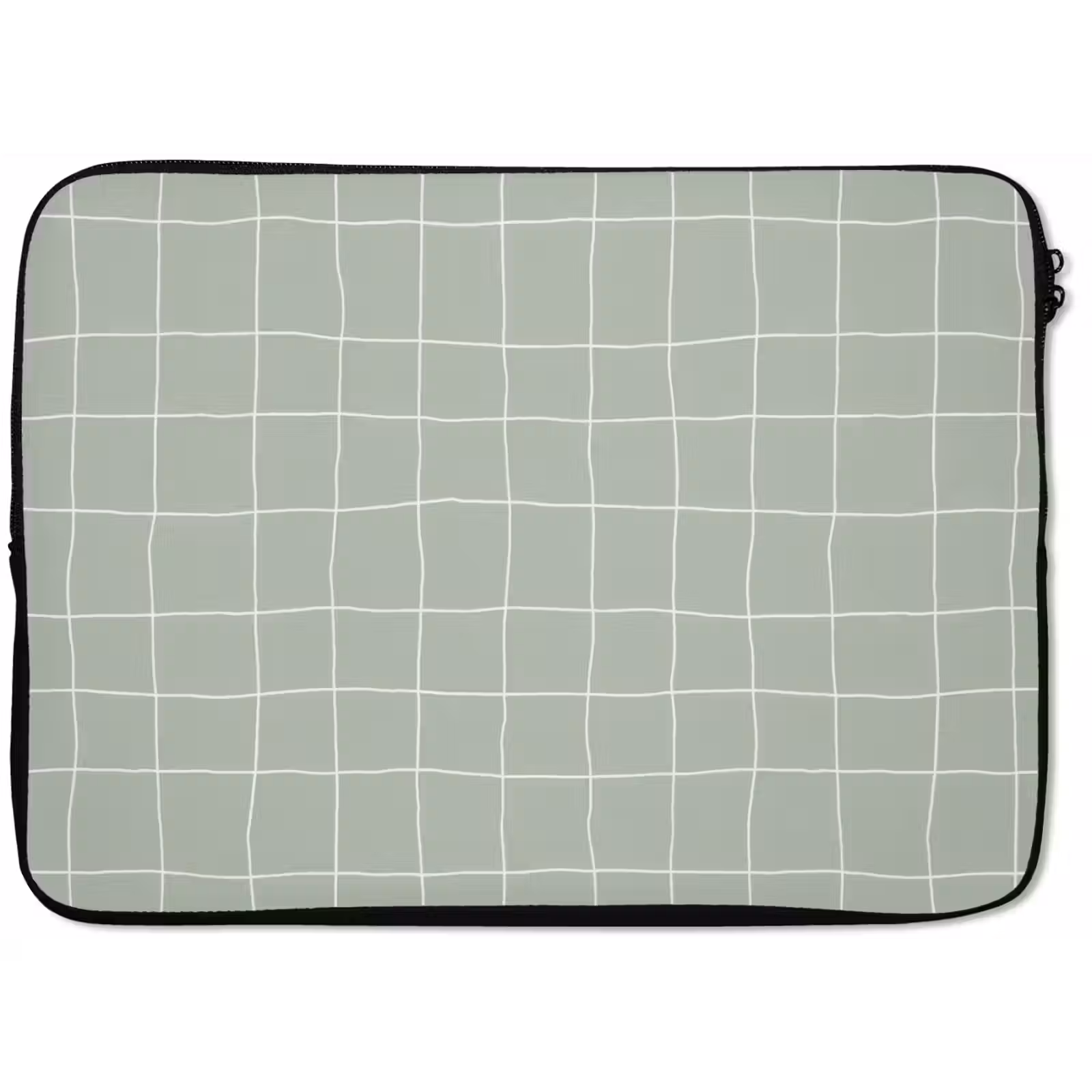 Laptophoes - Ruitpatroon - Golvend - Groen — 1