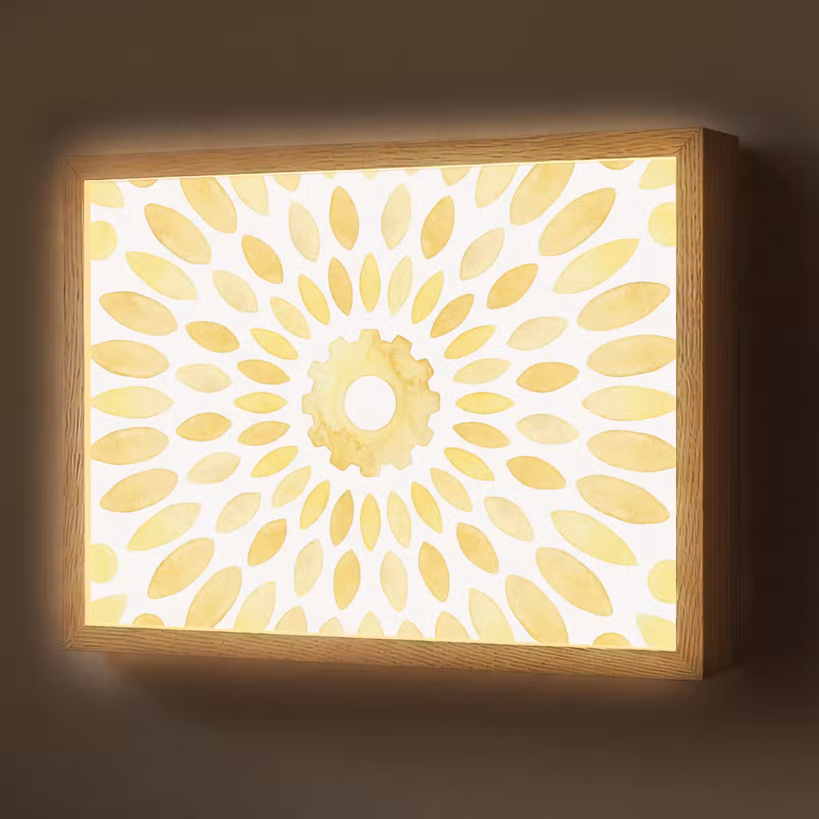 Lightbox - Wandlamp - Abstract - Geometrisch - Stralend - Geel — 1