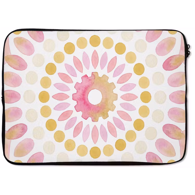 Laptophoes - Abstract - Mandala - Kunst - Modern - Roze — 1