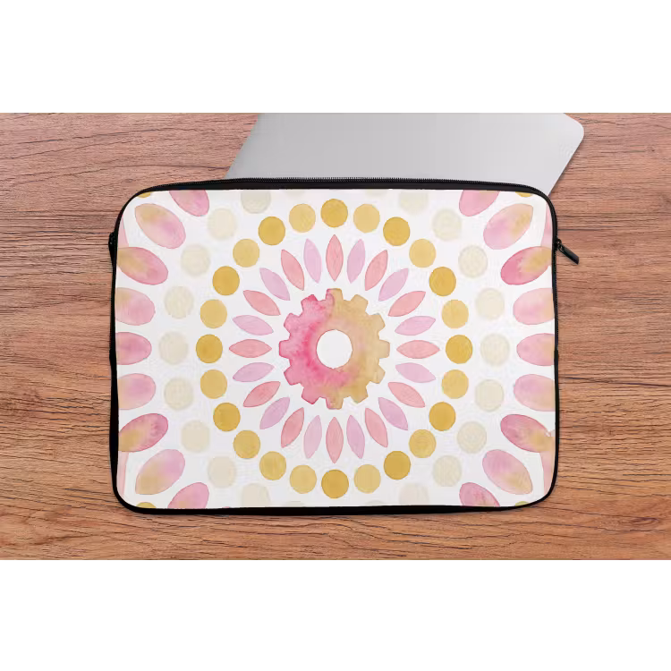 Laptophoes - Abstract - Mandala - Kunst - Modern - Roze — 2