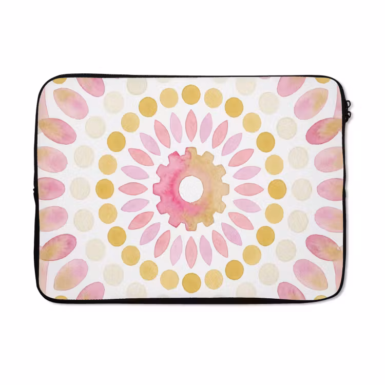 Laptophoes - Abstract - Mandala - Kunst - Modern - Roze — 5
