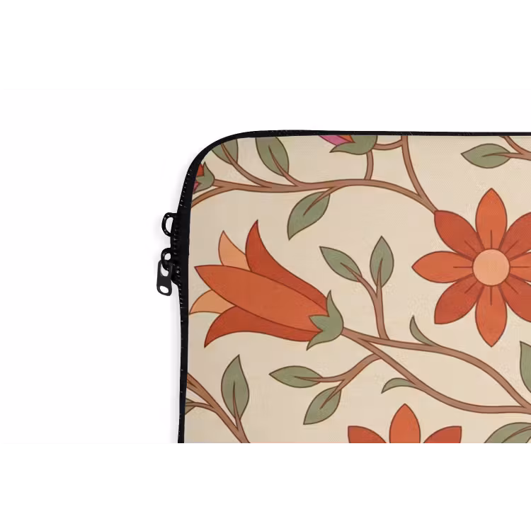 Laptophoes - Bloemen - Mandala - Decoratief - Rood — 6