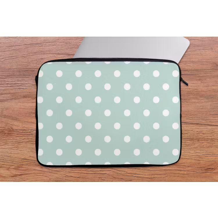 Laptophoes - Klassiek - Polka - Groen — 2