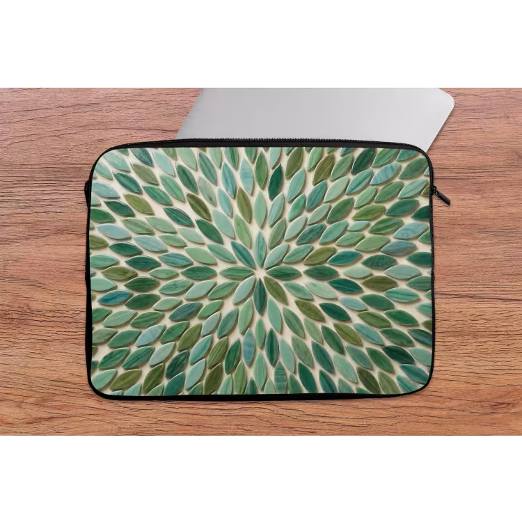 Laptophoes - Patroon - Blad - Groen - Abstract — 2