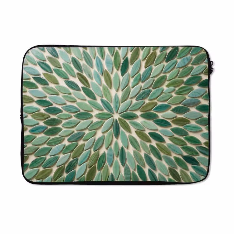 Laptophoes - Patroon - Blad - Groen - Abstract — 5