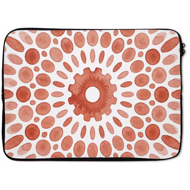 Laptophoes - Patroon - Cirkels - Abstract - Modern - Rood — 1