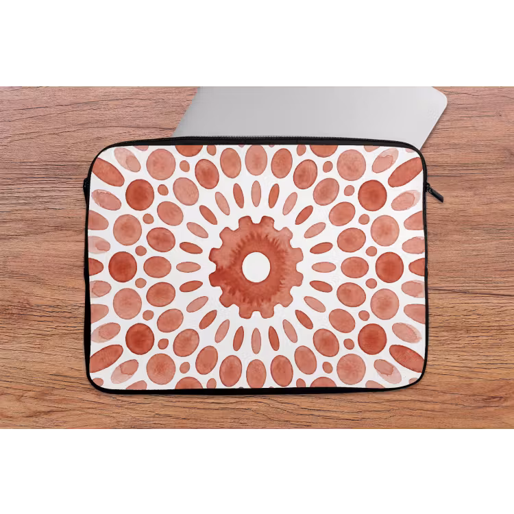 Laptophoes - Patroon - Cirkels - Abstract - Modern - Rood — 2