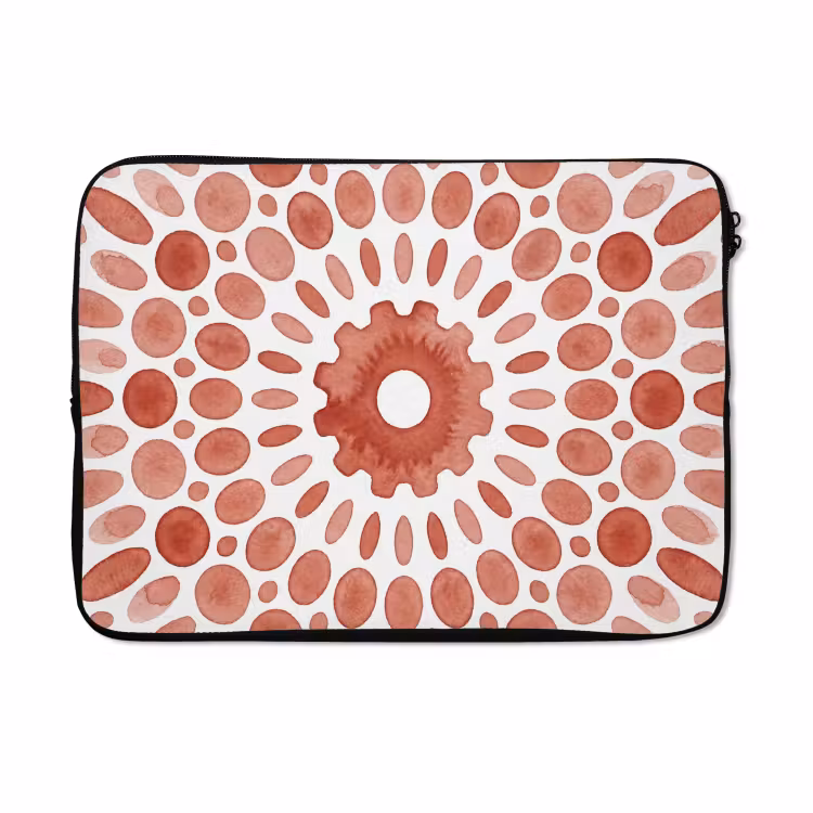 Laptophoes - Patroon - Cirkels - Abstract - Modern - Rood — 5