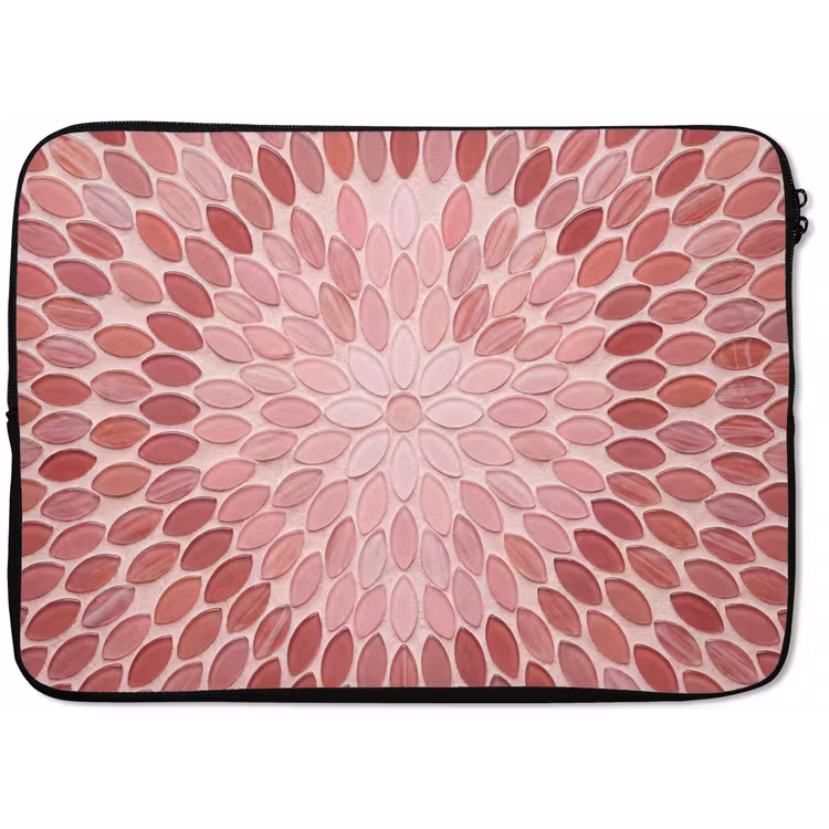 Laptophoes - Patroon - Mozaïek - Ovaal - Abstract - Roze — 1
