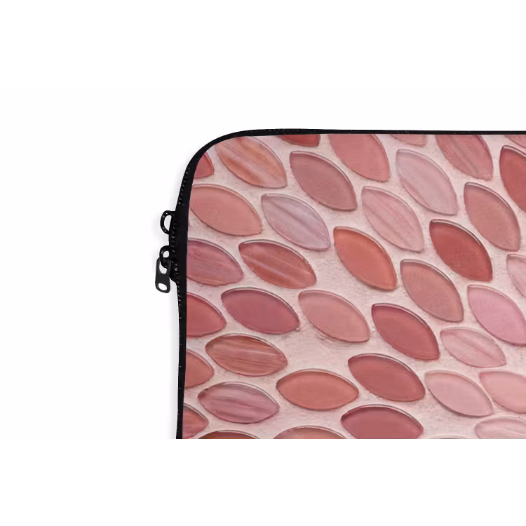 Laptophoes - Patroon - Mozaïek - Ovaal - Abstract - Roze — 6