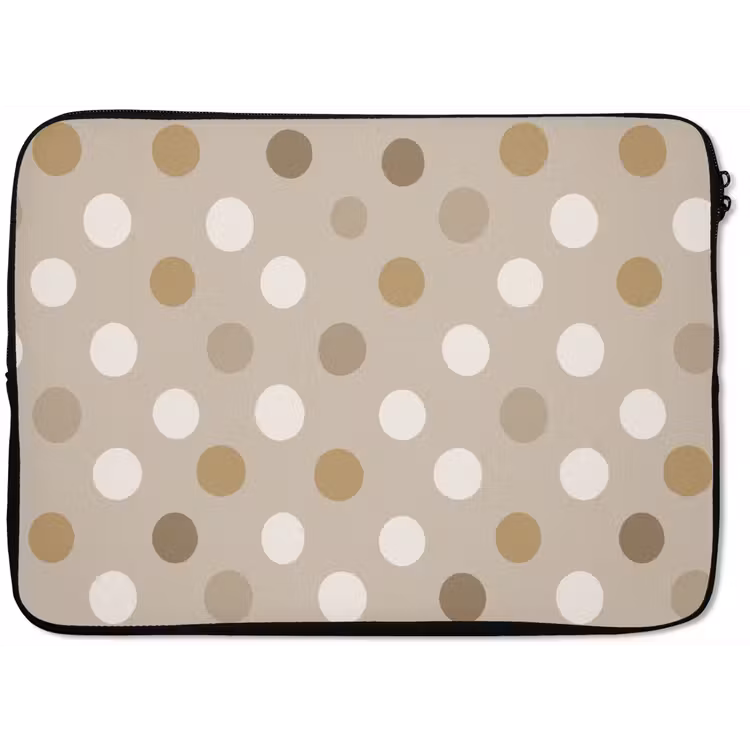 Laptophoes - Polka - Dots - Beige — 1