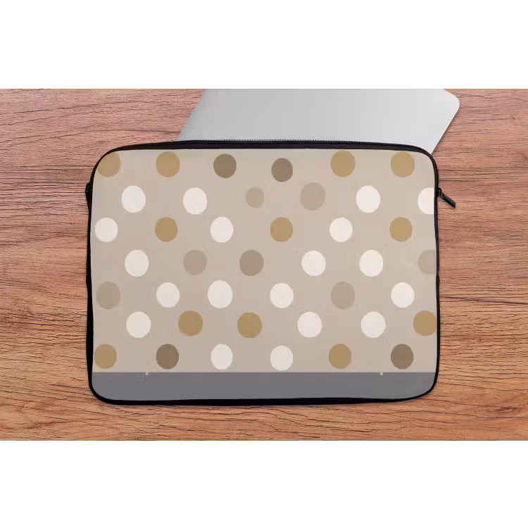 Laptophoes - Polka - Dots - Beige — 2