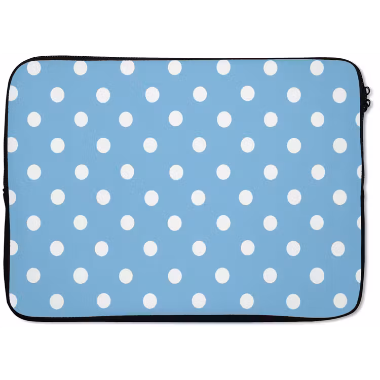 Laptophoes - Polka - Dots - Blauw — 1