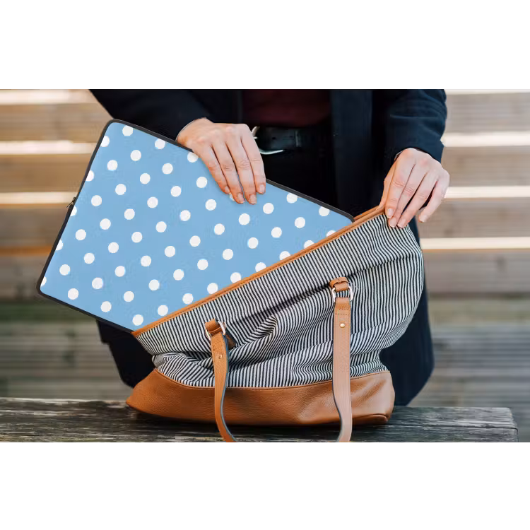 Laptophoes - Polka - Dots - Blauw — 4