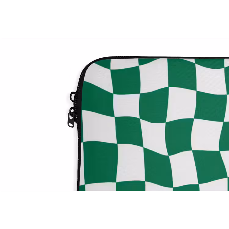 Laptophoes - Schaakbord - Golvend - Groen — 6
