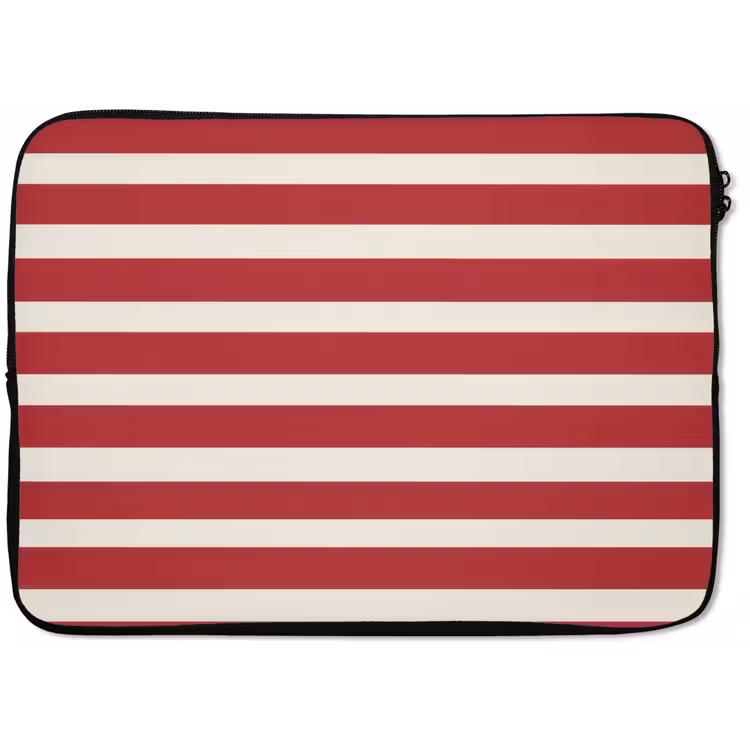 Laptophoes - Strepen - Patroon - Rood — 1