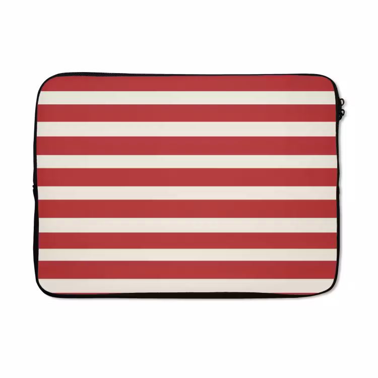 Laptophoes - Strepen - Patroon - Rood — 5