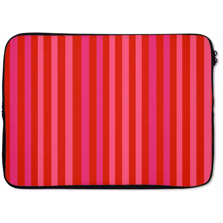 Laptophoes - Verticaal - Strepen - Roze — 1