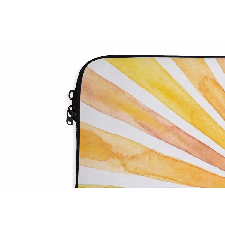 Laptophoes - Zon - Stralen - Aquarel - Geel - Abstract — 6