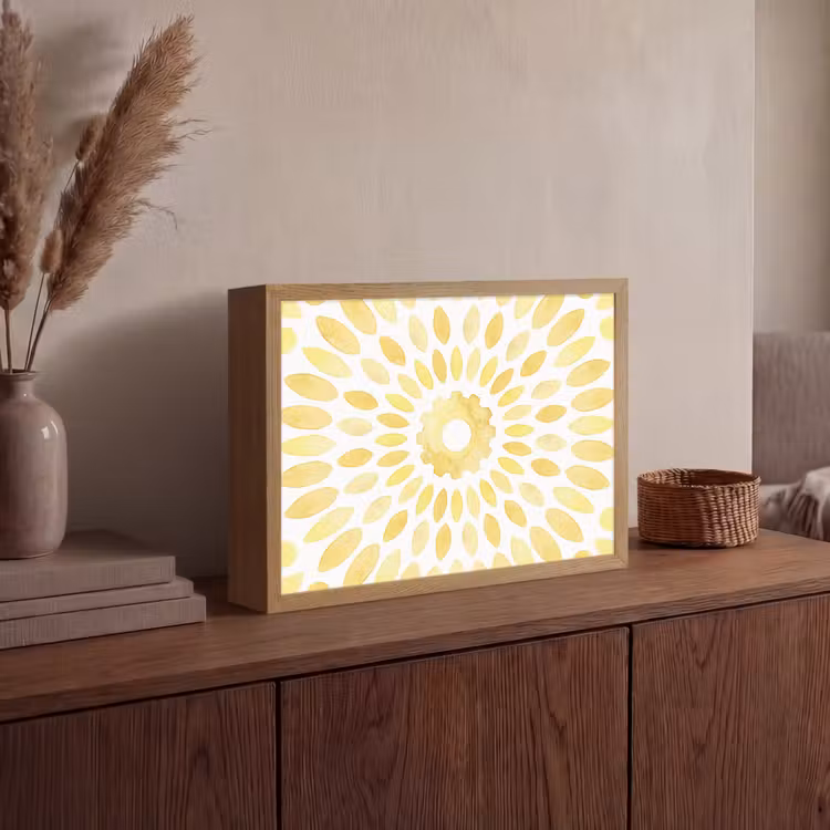 Lightbox - Wandlamp - Abstract - Geometrisch - Stralend - Geel — 4