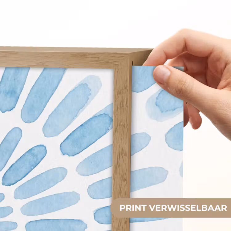 Lightbox - Wandlamp - Abstract - Vormen - Kunst - Aquarel - Blauw — 5
