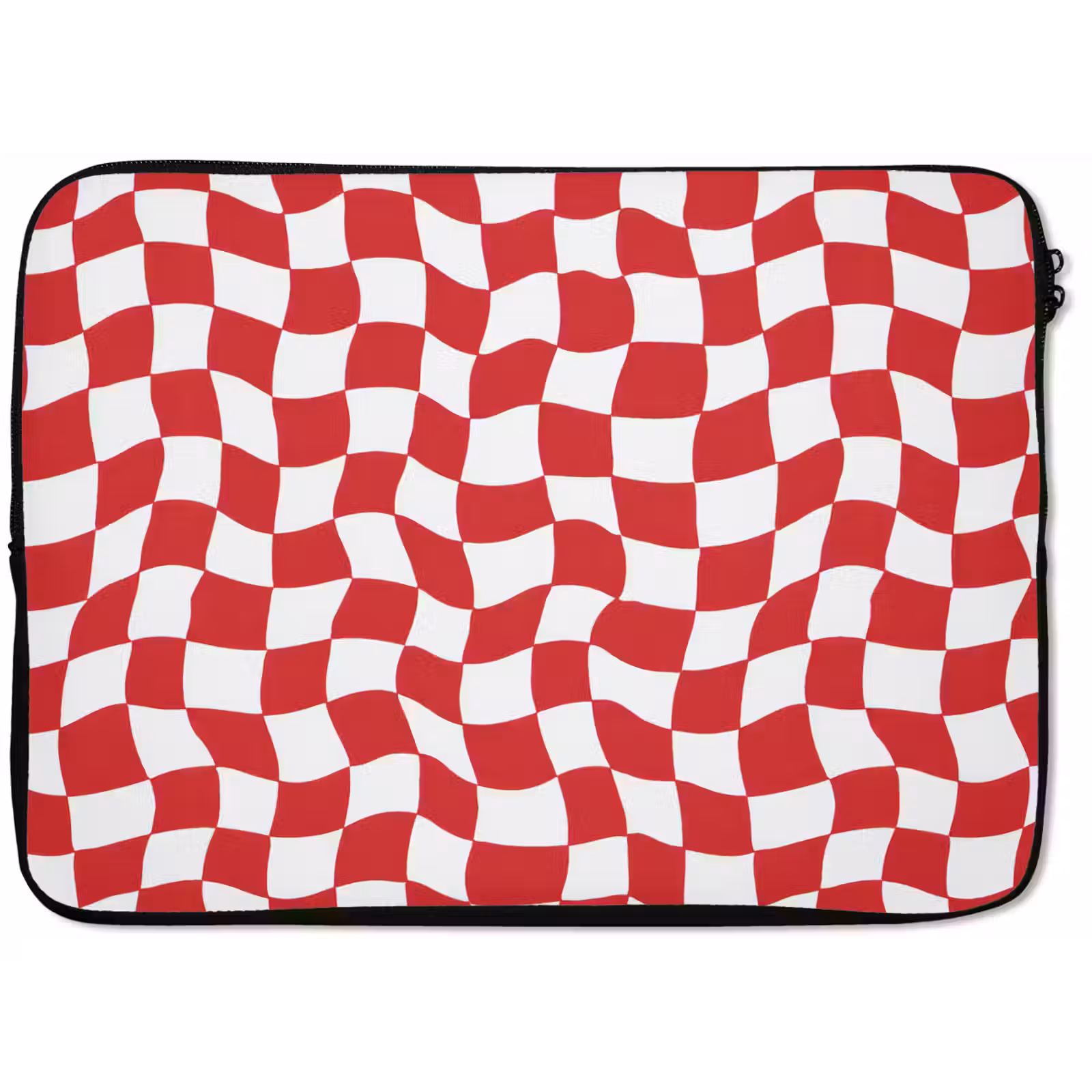 Laptophoes - Golvend - Patroon - Rood — 1