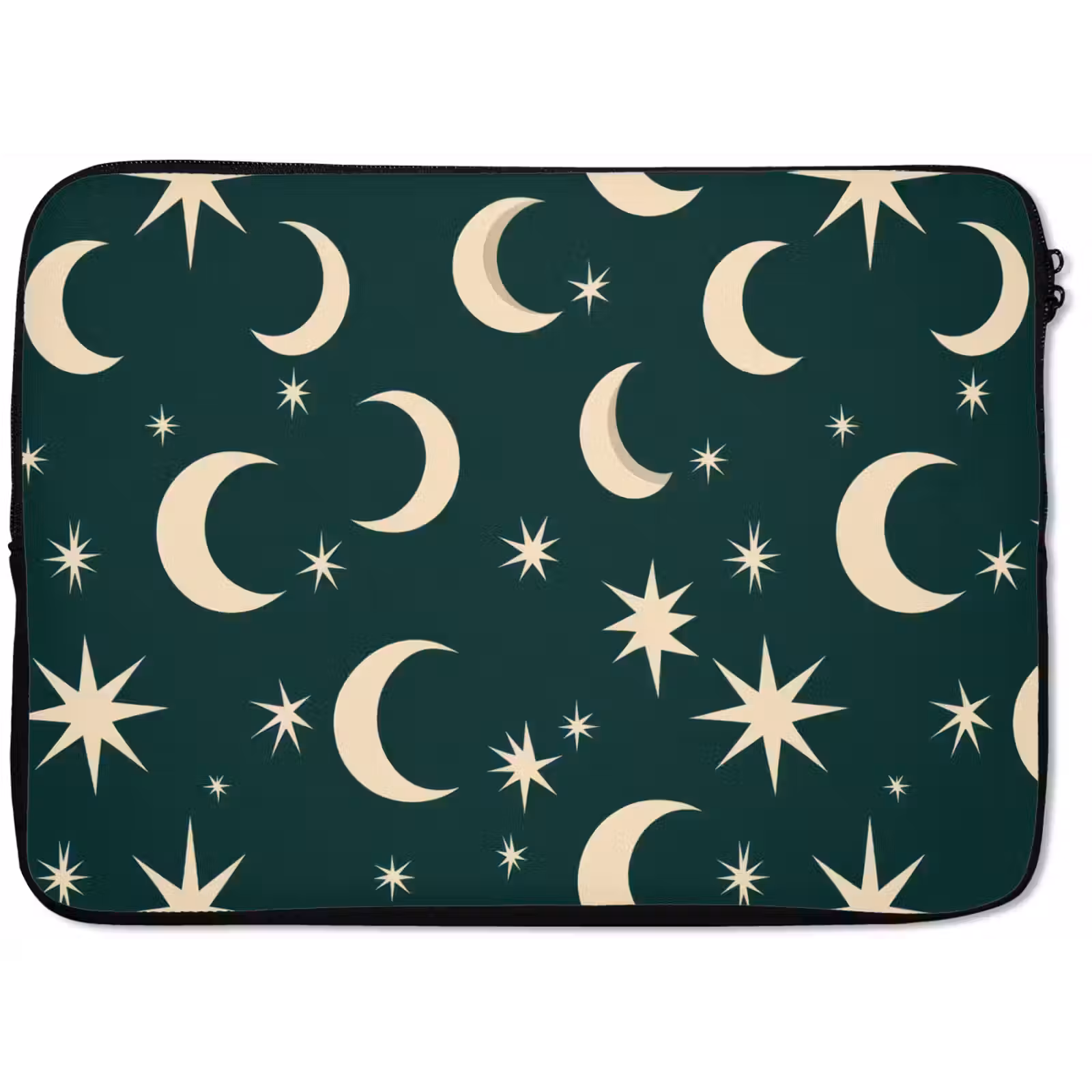 Laptophoes - Manen - Sterren - Groen — 1