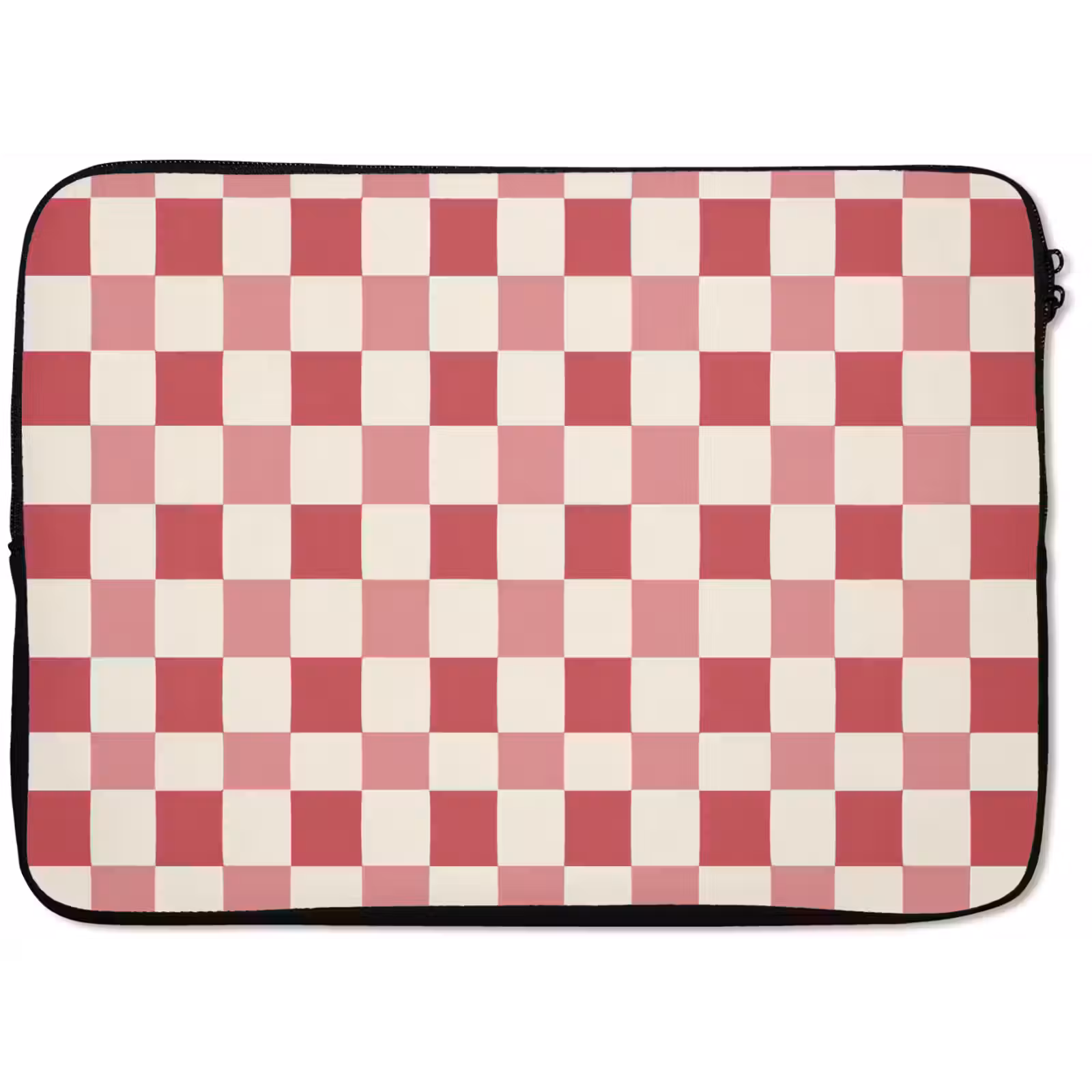 Laptophoes - Patroon - Schaak - Roze — 1