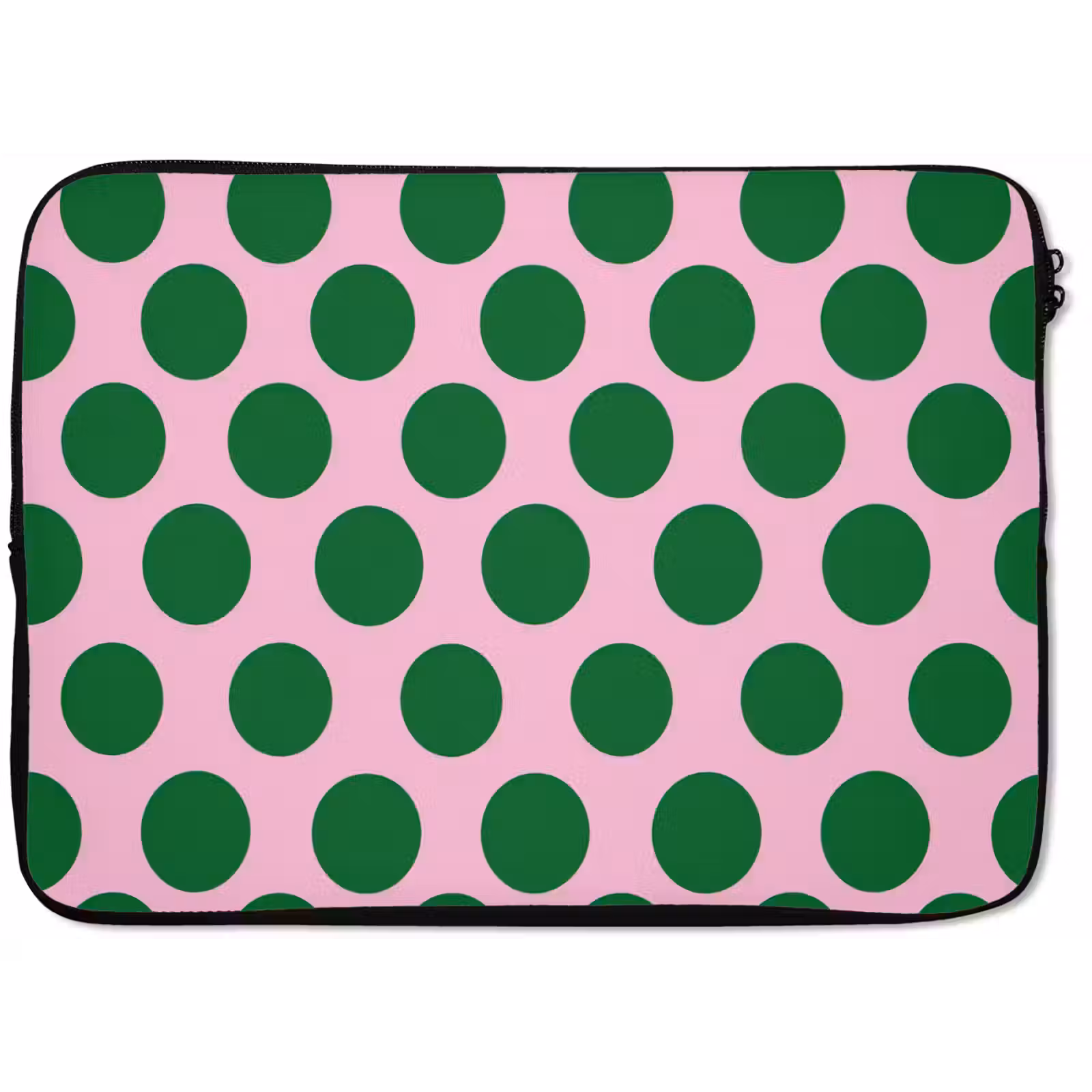 Laptophoes - Polkadots - Patroon - Groen — 1