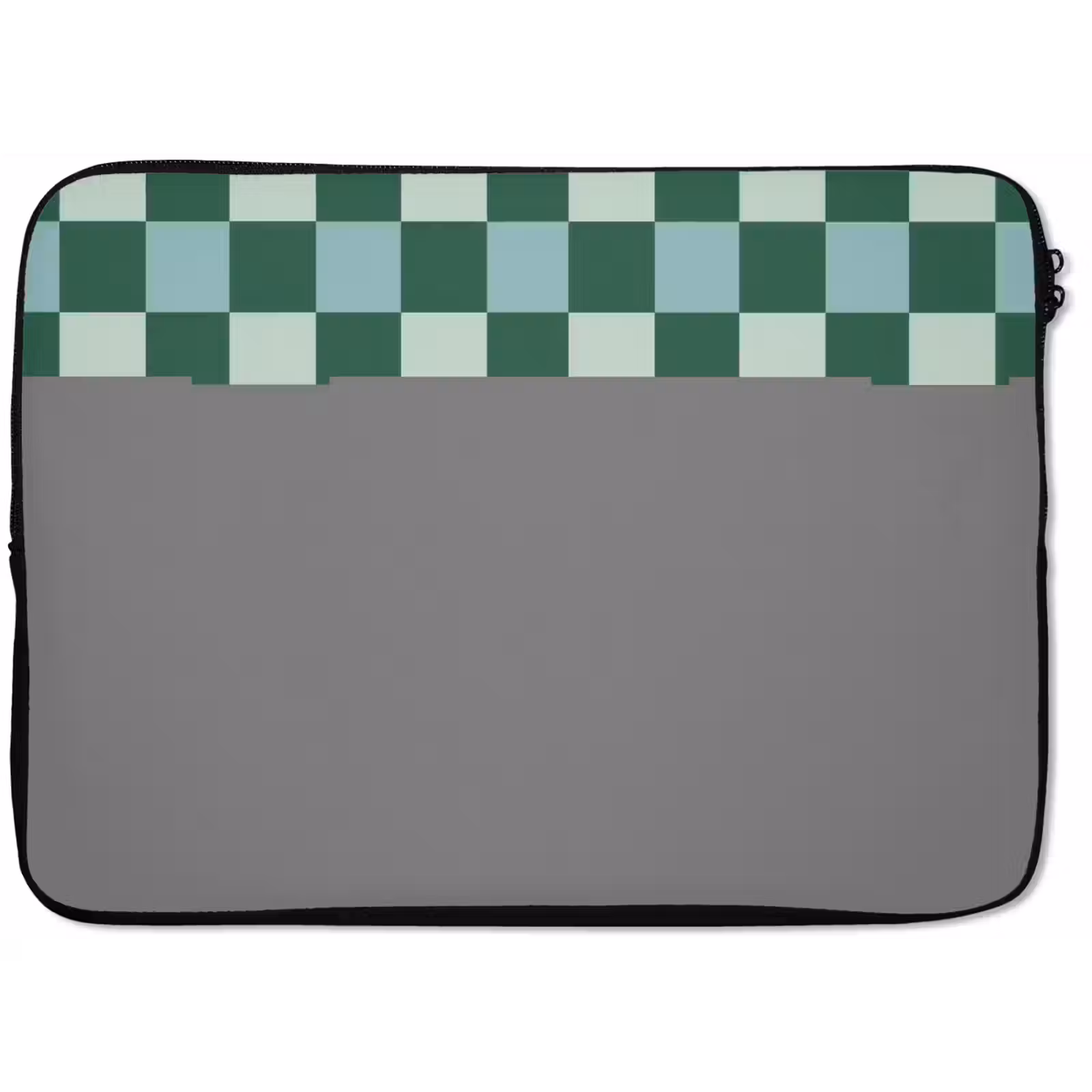 Laptophoes - Schaakbord - Klassiek - Groen — 1