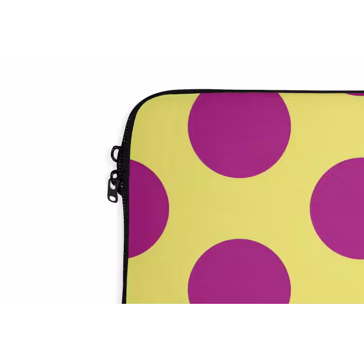 Laptophoes - Dots - Klassiek - Geel — 6