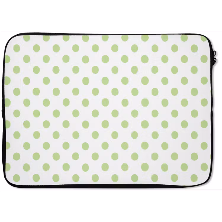 Laptophoes - Dots - Klassiek - Groen — 1