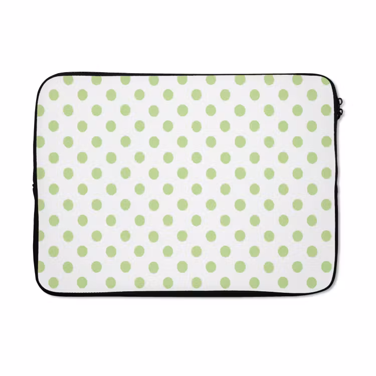 Laptophoes - Dots - Klassiek - Groen — 5