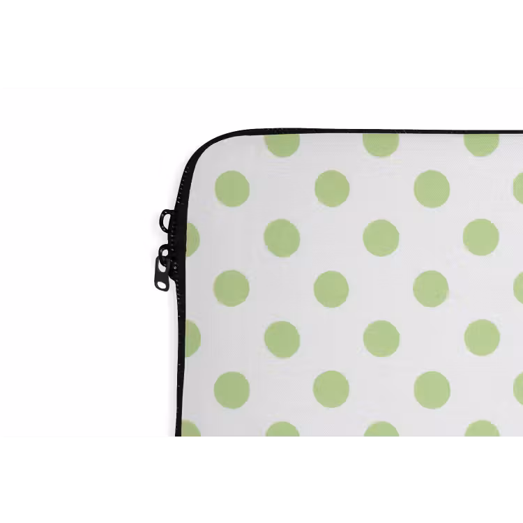 Laptophoes - Dots - Klassiek - Groen — 6