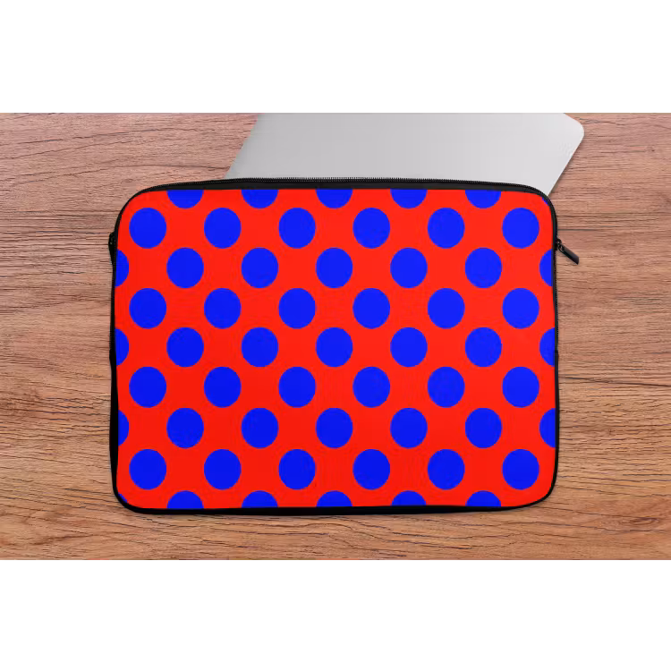 Laptophoes - Dots - Klassiek - Rood — 2