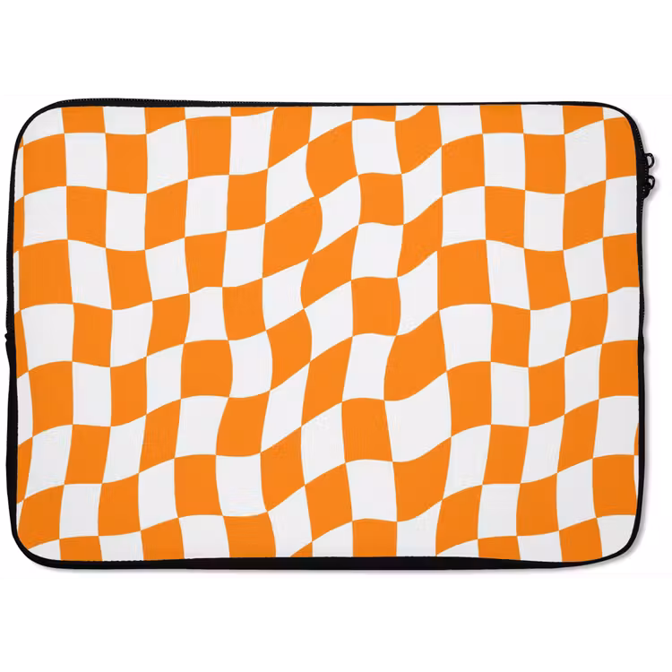 Laptophoes - Golvend - Patroon - Oranje — 1