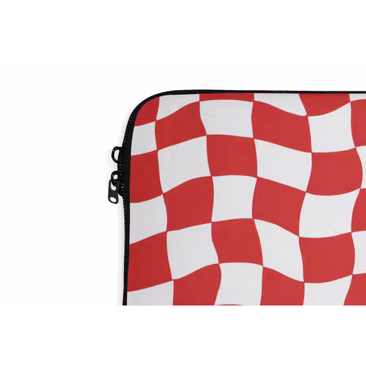 Laptophoes - Golvend - Patroon - Rood — 6