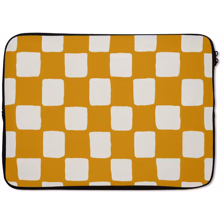 Laptophoes - Grafisch - Patroon - Oker — 1