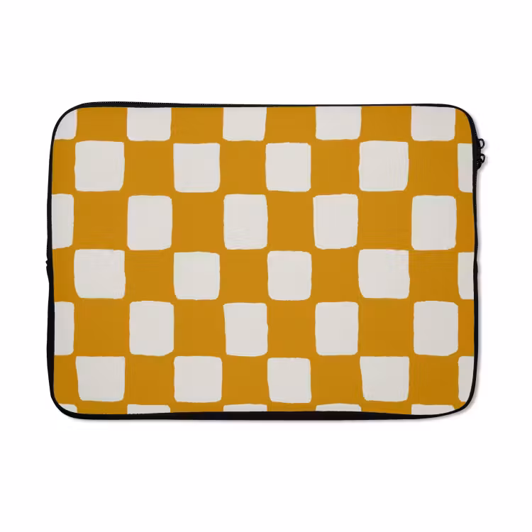 Laptophoes - Grafisch - Patroon - Oker — 5