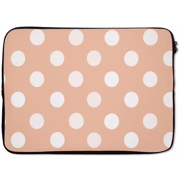Laptophoes - Klassiek - Polka - Perzik — 1