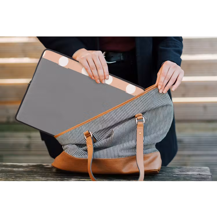 Laptophoes - Klassiek - Polka - Perzik — 4