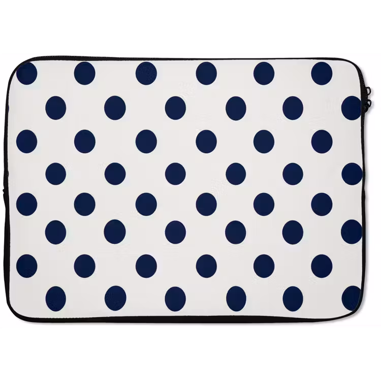Laptophoes - Klassiek - Stippen - Blauw — 1