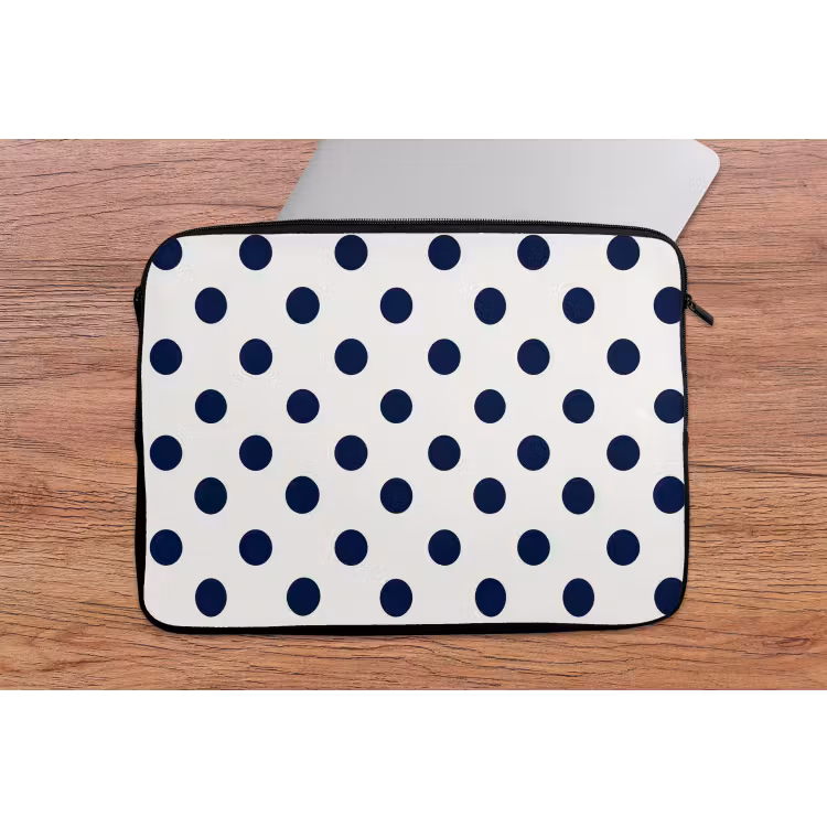 Laptophoes - Klassiek - Stippen - Blauw — 2
