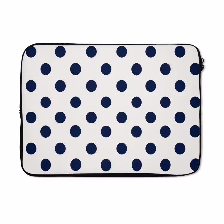 Laptophoes - Klassiek - Stippen - Blauw — 5