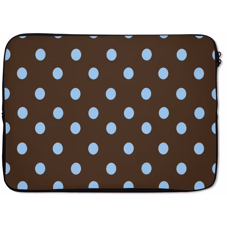 Laptophoes - Klassiek - Stippen - Bruin — 1