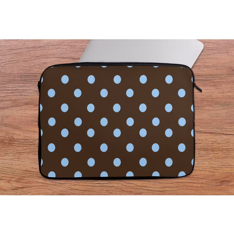 Laptophoes - Klassiek - Stippen - Bruin — 2