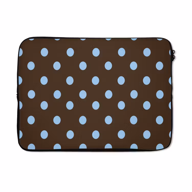 Laptophoes - Klassiek - Stippen - Bruin — 5