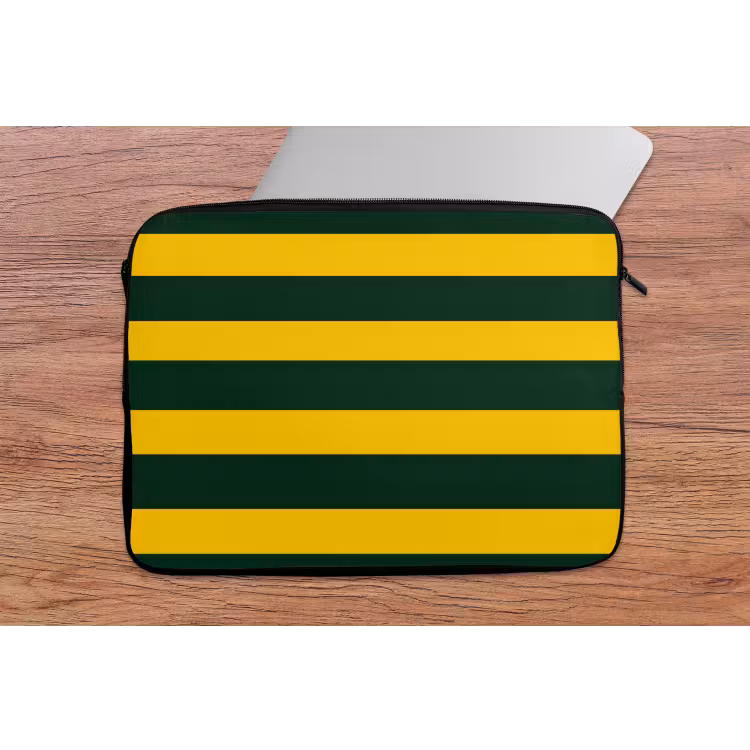 Laptophoes - Klassiek - Strepen - Groen — 2